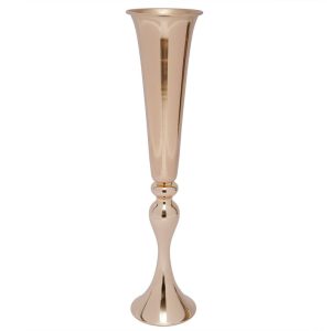 Gold Metal Trumpet Vase