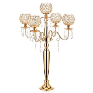 75cm 5-Arm Crystal Candelabra Centerpiece