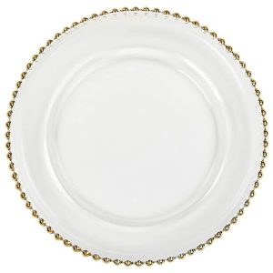 Glass Beaded Charger Plate