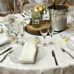 Clear Rim Glass Charger Plate